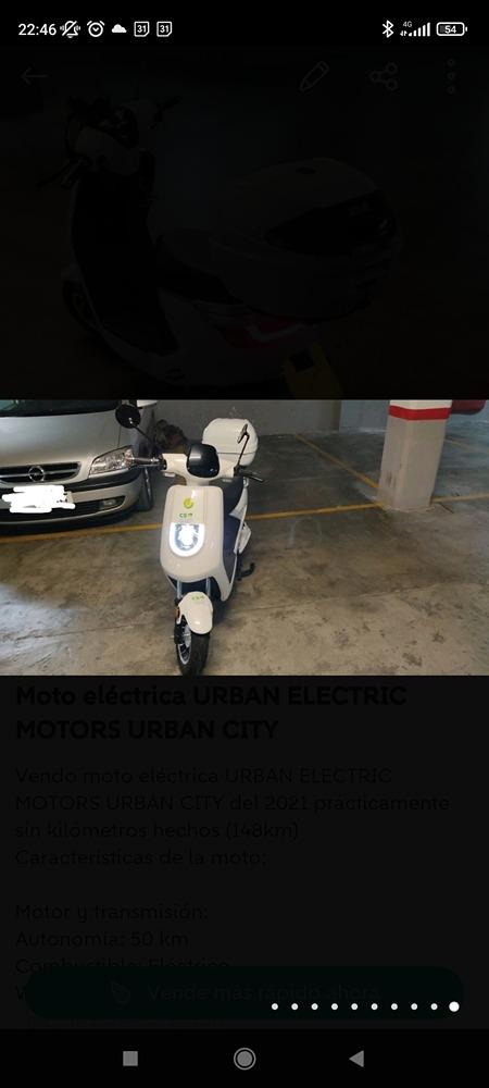 Moto URBAN ELECTRIC MOTORS Urban CITY 1 de seguna mano del año 2021 en Castellón