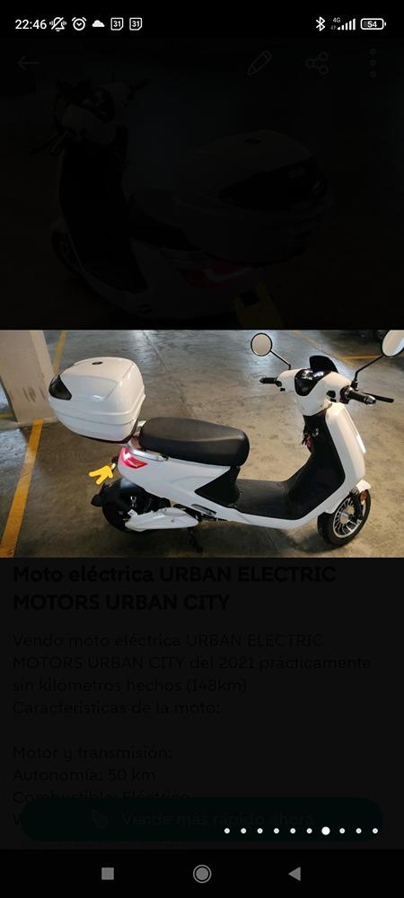 Moto URBAN ELECTRIC MOTORS Urban CITY 1 de seguna mano del año 2021 en Castellón